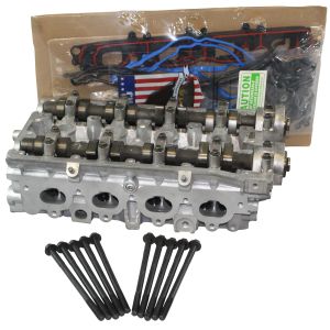 Chevy 1.6 DOHC Cylinder Head Aveo Suzuki Swift Pontiac Wave (Single Oil Drain Hole) 2004 - 2005 with Head Gasket Set & Head Bolt Kit