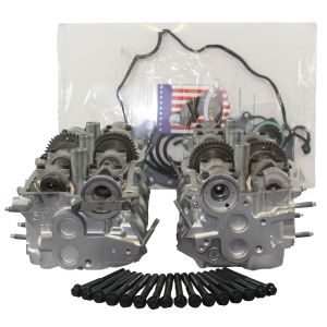 Toyota 3.4 DOHC Cylinder Head Pair 5VZ / 5VZ-FE 4Runner T100 Tacoma Tundra 1995 - 2004 with Head Gasket Set & Head Bolts